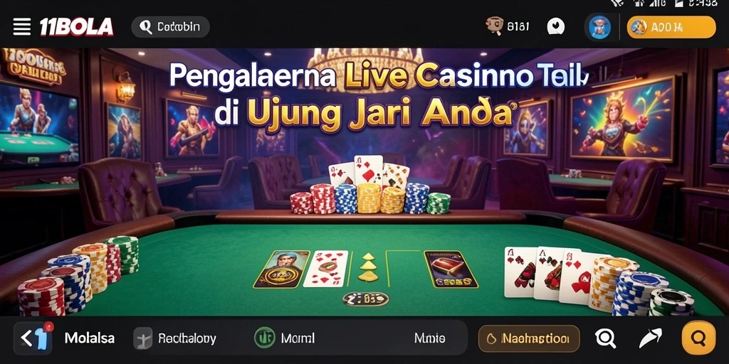 Tangkapan layar gameplay Live Casino yang menarik di 11BOLA.