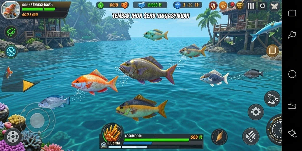 Tampilan gameplay seru dari 66D Tembak Ikan.