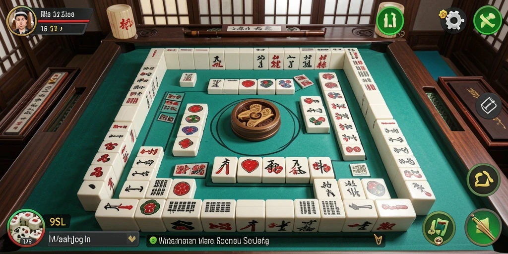 Screenshot gameplay 9SL menampilkan tantangan seru Mahjong.