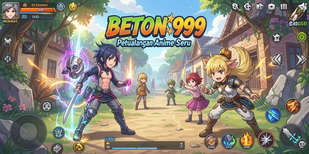 Screenshot BETON999 menunjukkan aksi seru dan karakter Anime yang memukau.