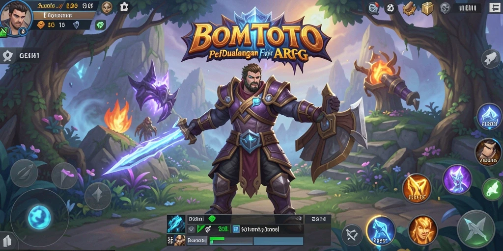 Tangkapan layar gameplay terpanjang dalam BOMTOTO dengan aksi pertarungan yang mendebarkan.