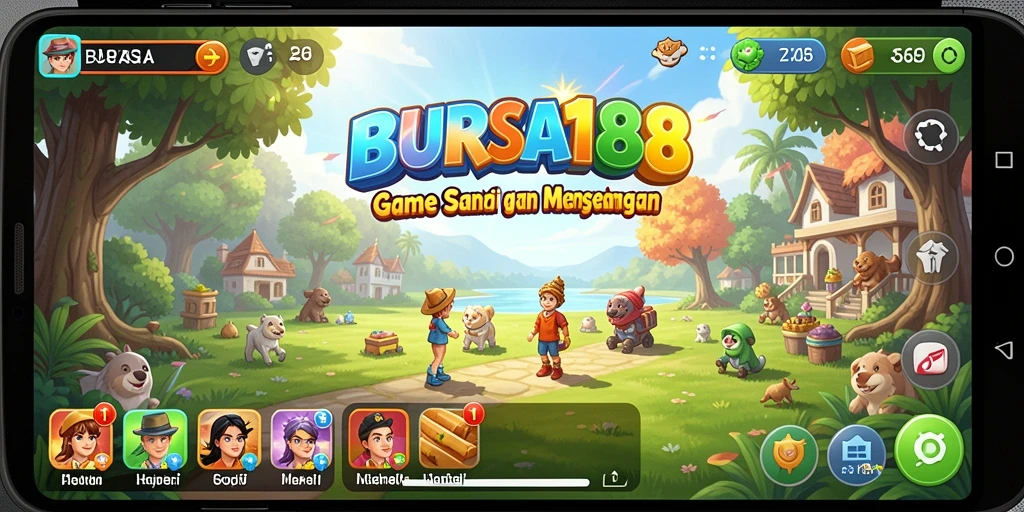Tangkapan layar dari gameplay BURSA188 yang penuh warna dan menarik.