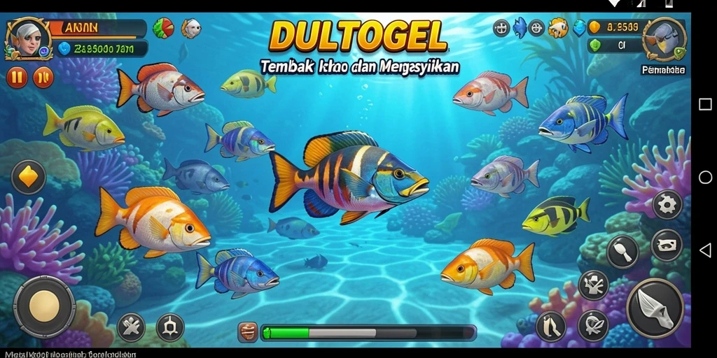 Tampilan gameplay DULTOGEL yang penuh aksi Tembak Ikan.