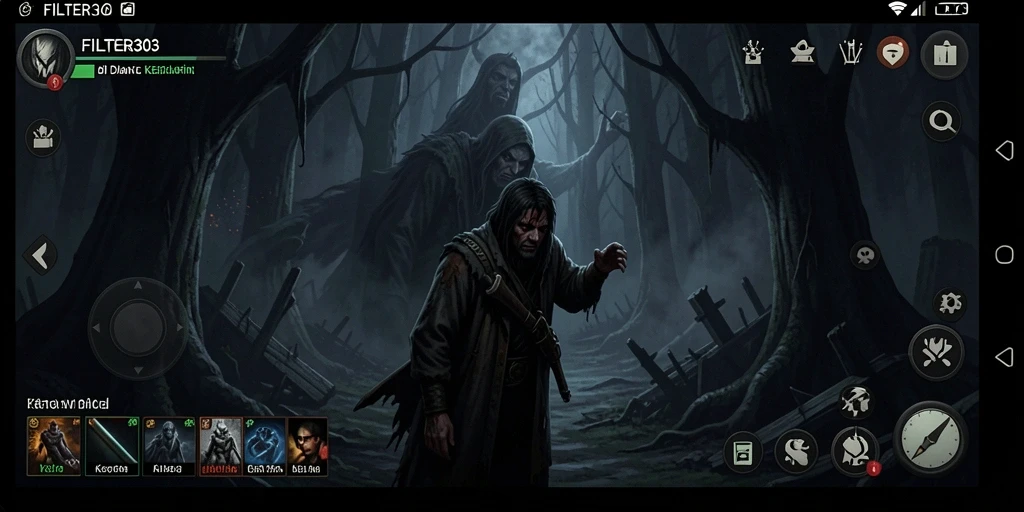 Screenshot FILTER303 menampilkan suasana gelap dan misterius gameplay Horror.