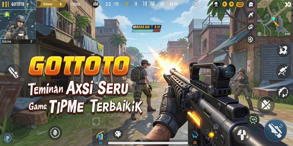 Tampilan gameplay GOTOTO yang mendebarkan dan penuh aksi