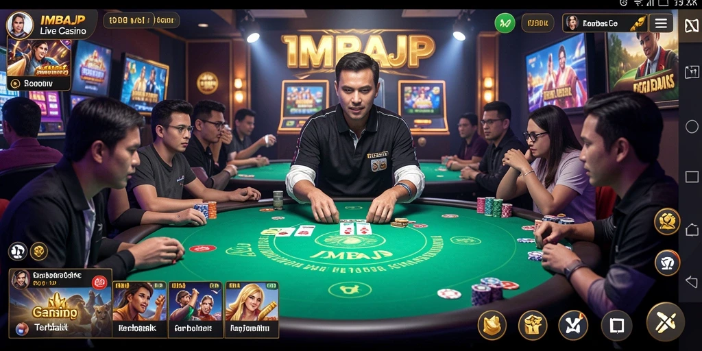 Tampilan gameplay Live Casino yang menegangkan dan interaktif.