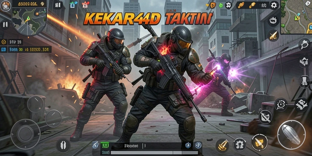 Tampilan gameplay KEKAR4D yang seru dan mendebarkan di medan perang.