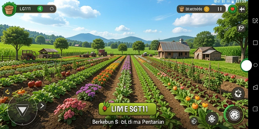 Tangkapan layar utama LG111 menampilkan aktivitas berkebun yang menyenangkan.