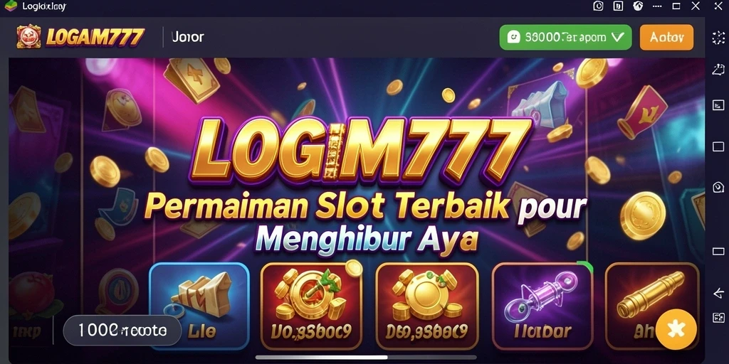 Screenshot LOGAM777 menampilkan gameplay slot yang mendebarkan.