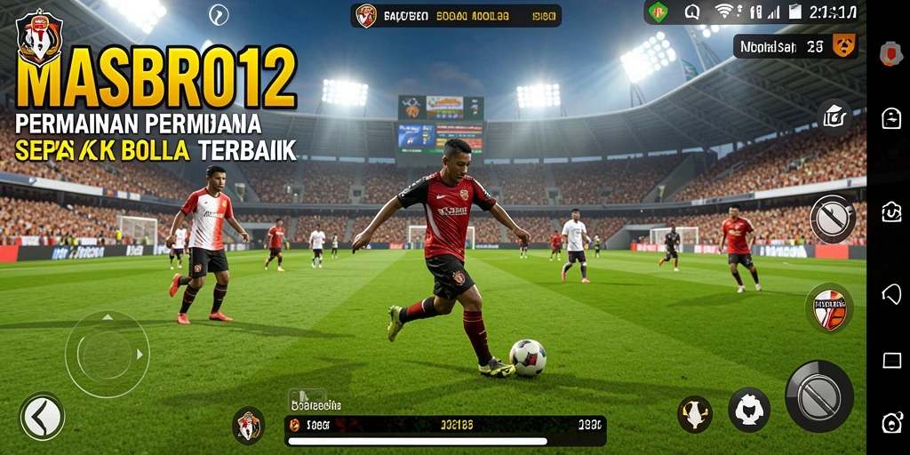 Screenshot gameplay <strong>MASBRO12</strong> yang menunjukkan aksi seru di lapangan.