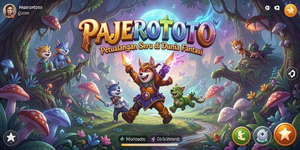 Screenshot dari gameplay PAJEROTOTO menampilkan aksi pertarungan yang seru di dunia fantasi.