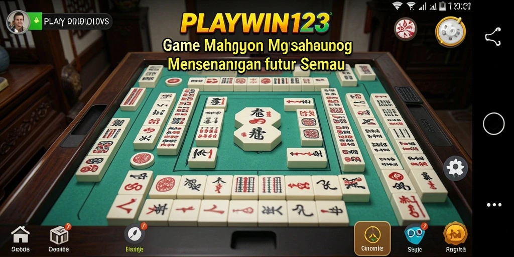 Screenshot utama <strong>PLAYWIN123</strong> menunjukkan pengalaman bermain Mahjong yang mendebarkan.