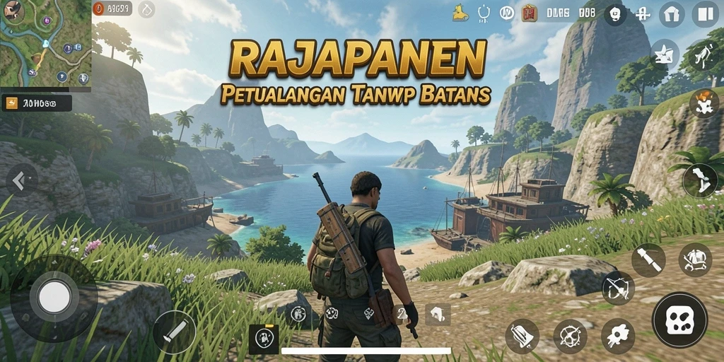 Screenshot menunjukkan petualangan mendebarkan di dunia terbuka RAJAPANEN.