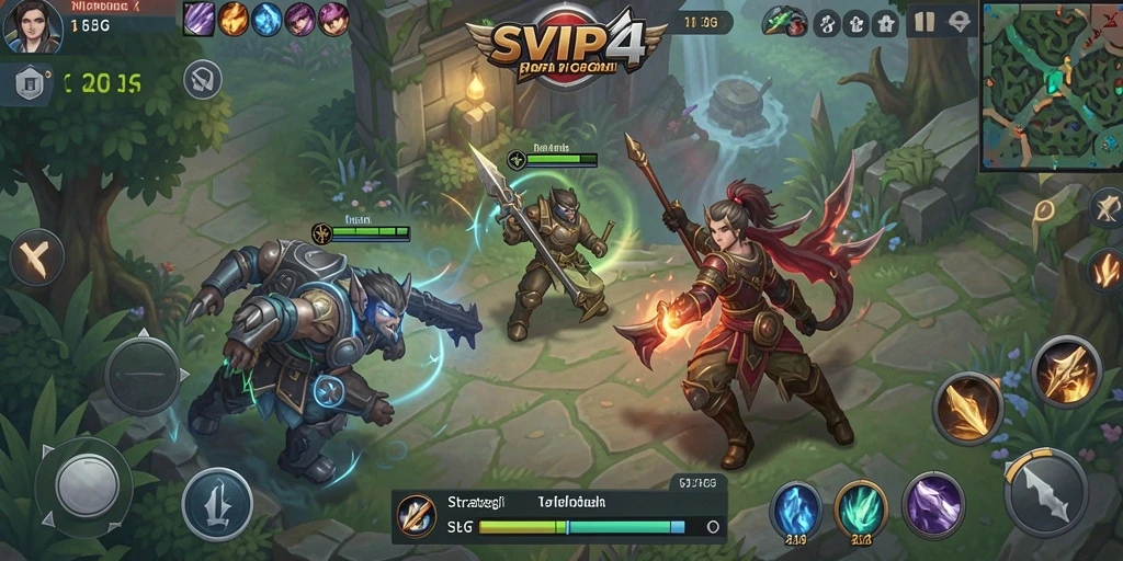 Tangkapan layar SVIP4 menunjukkan serunya strategi pertempuran di dalam game.