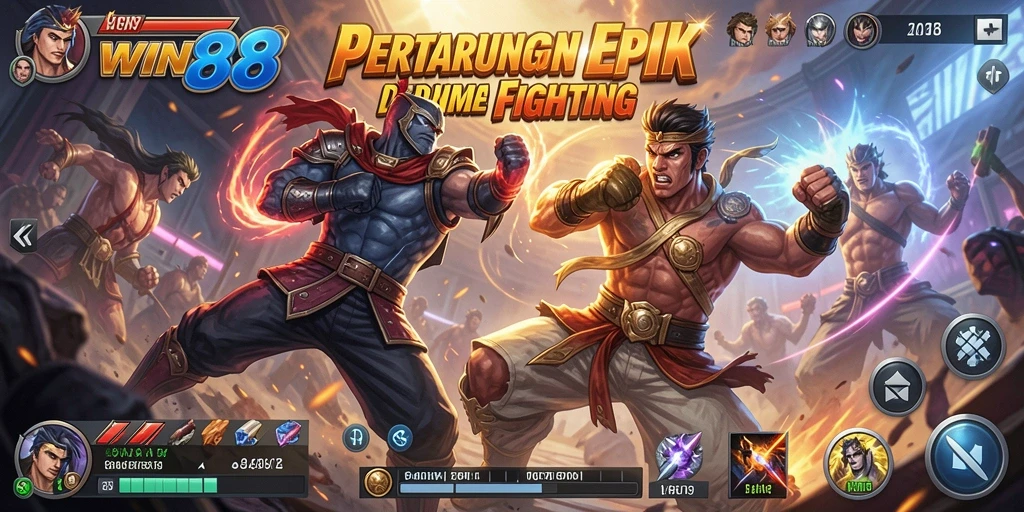 Tampilan dinamis dari pertarungan seru dalam WIN88.